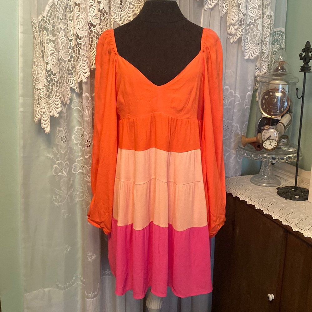 KOKO & MASON Color block Mini Dress Sz L